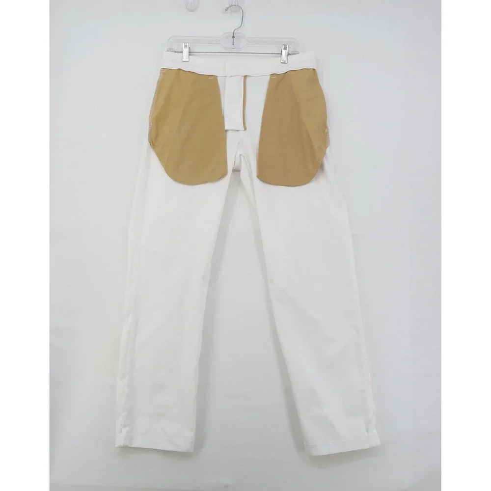 Adidas Mens White Golf Pants Flat Front Performance Trousers 30x30